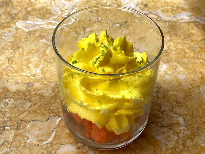 papaya with lemon meringue