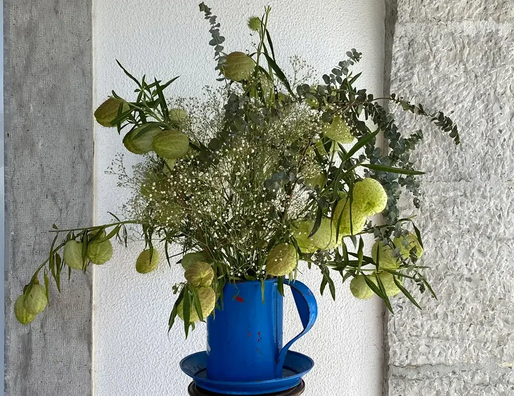 Blue flower vase