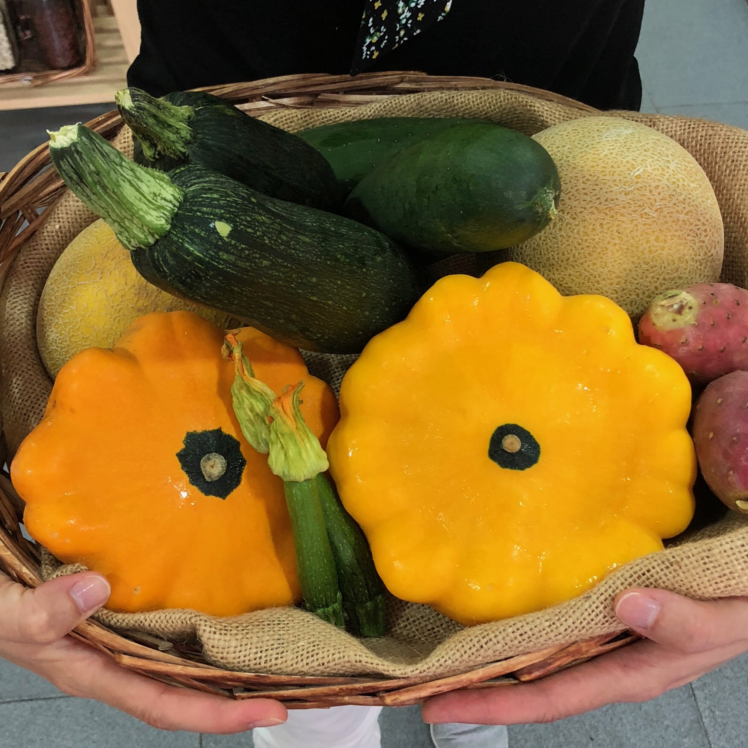 Freshly picked organic veggies