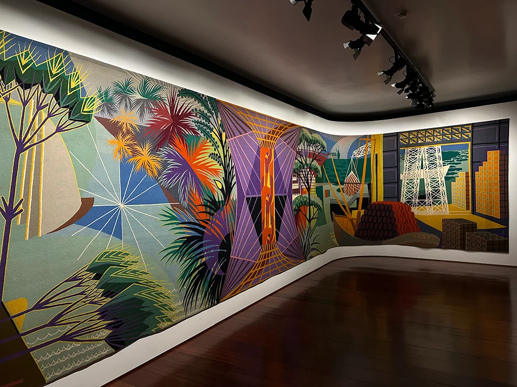 Beautiful tapestries at the Tapestry Museum in Portoalegre in Portugal
