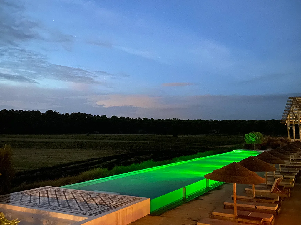 glass pool